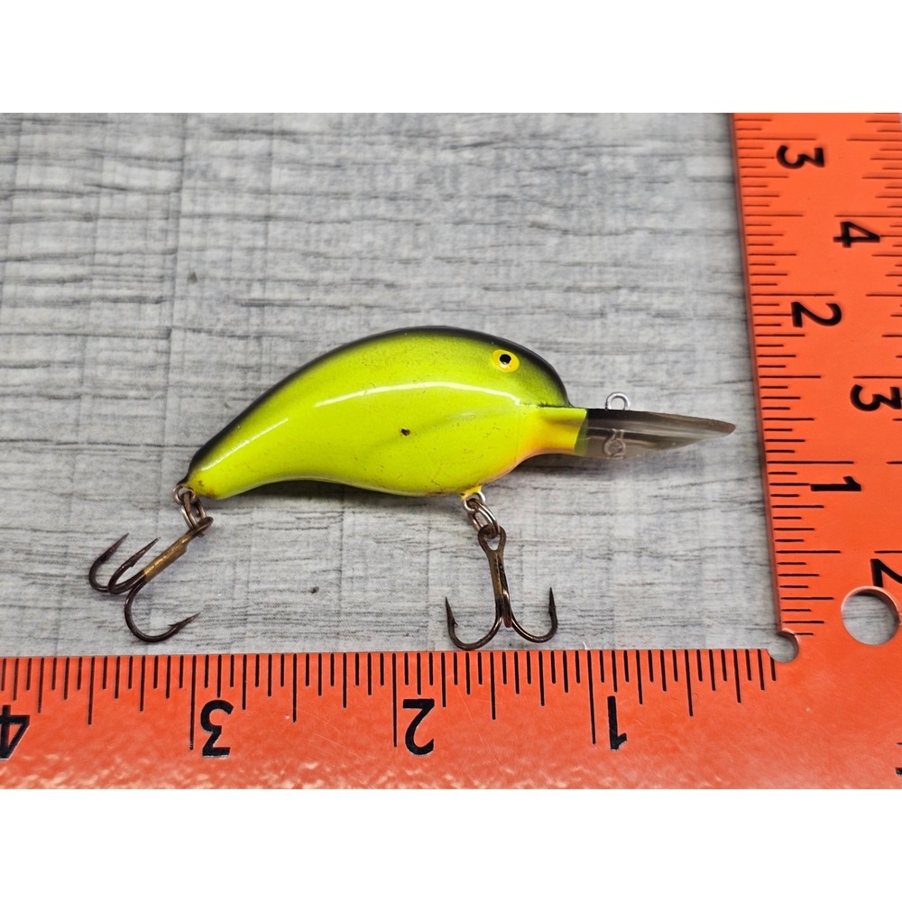 Norman Deep Little N Crankbait Chartreuse Black Back Orange Throat Lure